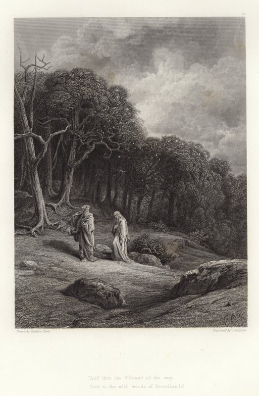Illustrazione per Vivien di Alfred Tennyson da Gustave Dore