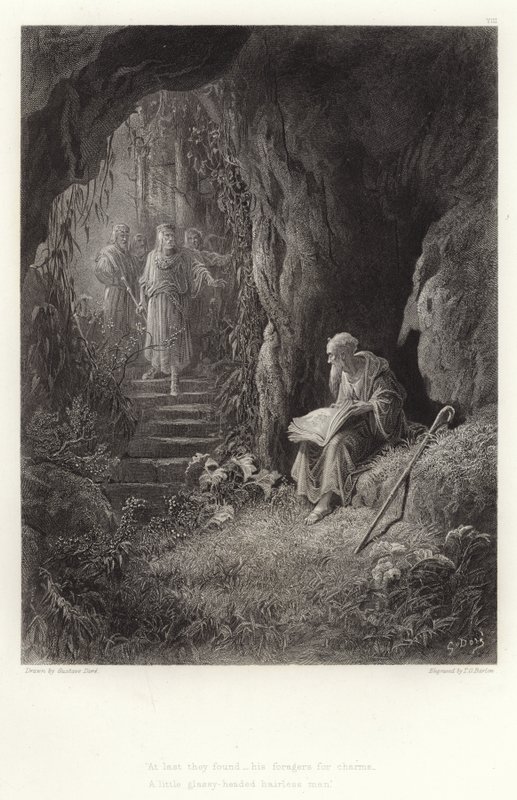 Illustrazione per Vivien di Alfred Tennyson da Gustave Dore