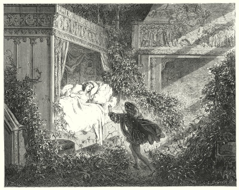La bella addormentata (incisione) da Gustave Dore