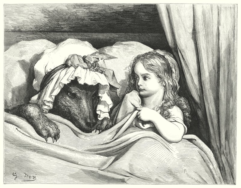 Cappuccetto Rosso (incisione) da Gustave Dore