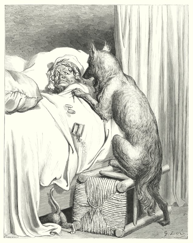 Cappuccetto Rosso (incisione) da Gustave Dore