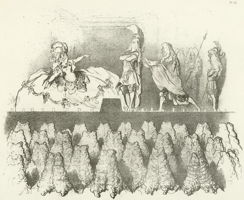 Racine rappresentato davanti alla corte di Versailles 1695 da Gustave Dore