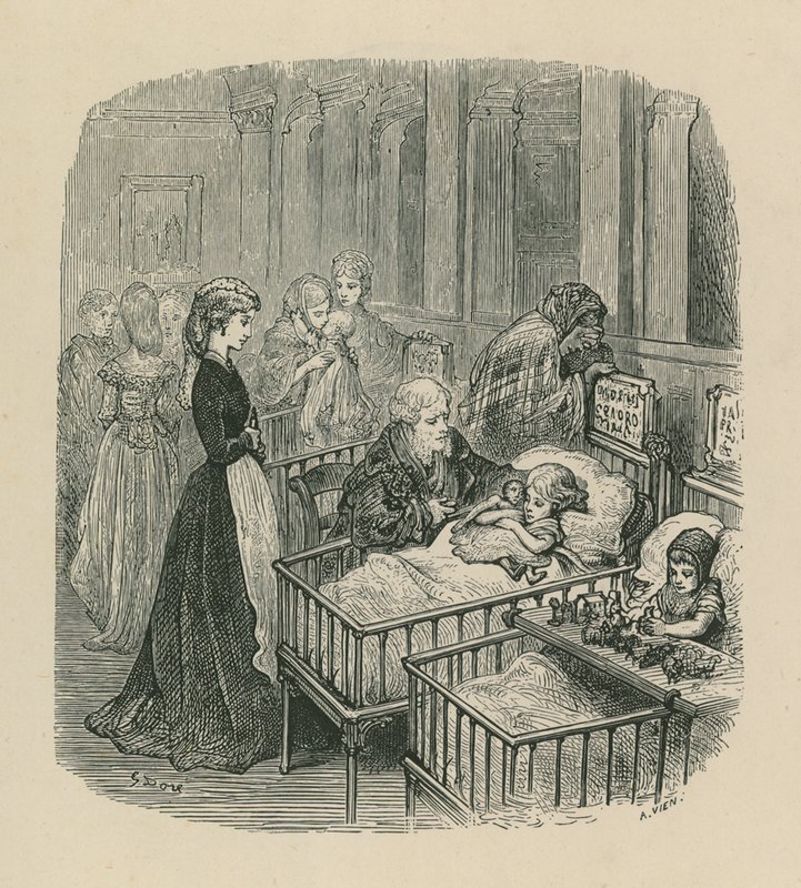 Scena da un ospedale di Londra da Gustave Dore