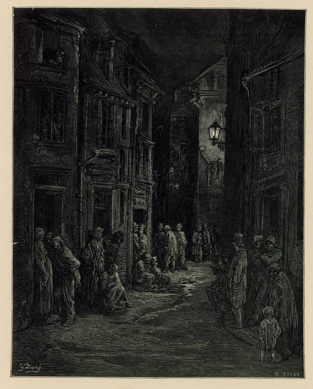 Abitazioni di baraccopoli da Gustave Dore