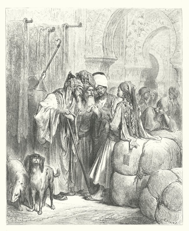 Le favole di La Fontaine: Il Bashaw e il mercante da Gustave Dore