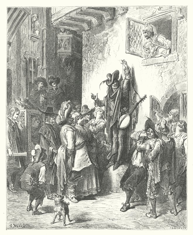 Le favole di La Fontaine: Il pazzo che vendeva saggezza da Gustave Dore