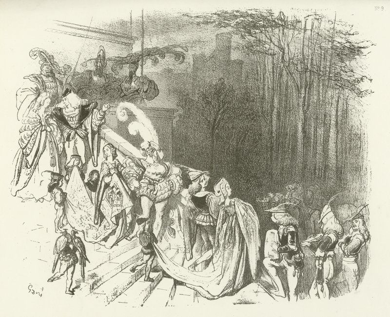 I signori e le signore del castello. Inizio XVI secolo da Gustave Dore
