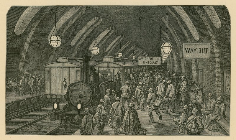 Il treno degli operai da Gustave Dore