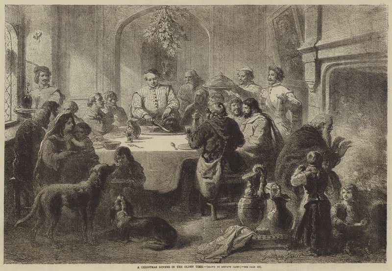 Una Cena di Natale nei Tempi Antichi da Gustave Janet