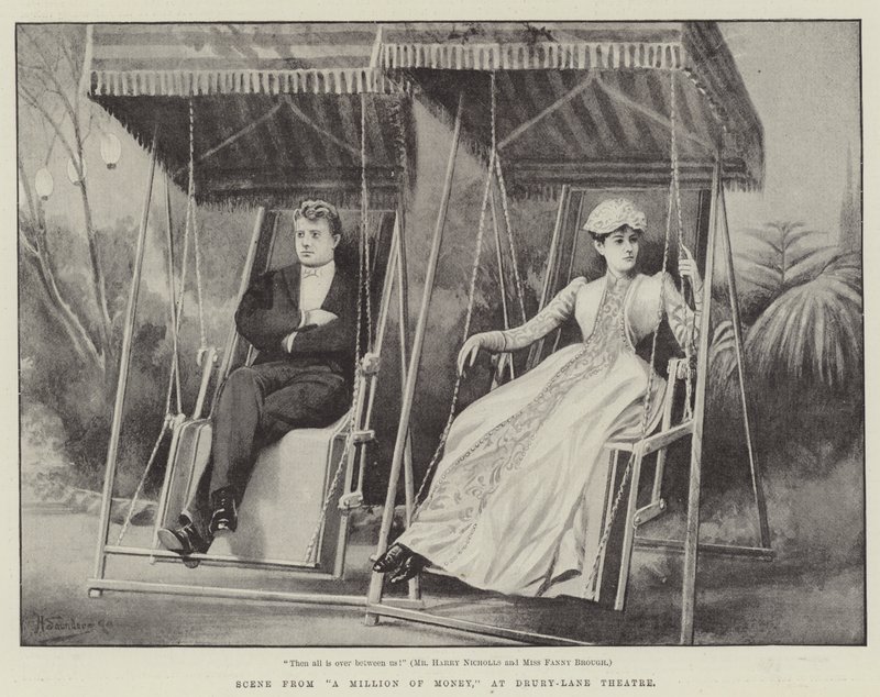 Scena da Un Milione di Soldi, al Teatro Drury-Lane da H. Saunders