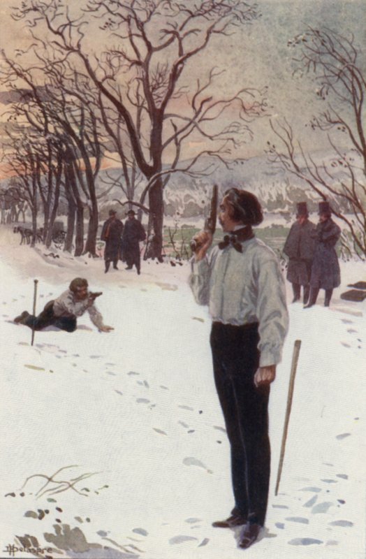 Henri, fermo e coprendosi il viso con la pistola, stava aspettando da H. Delaspre
