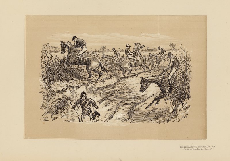 La corsa a ostacoli di Tumbletown, n. 7, Il vicolo da Hablot Knight (1815-92) Browne