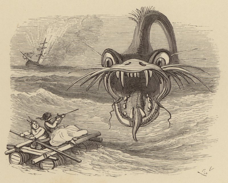 Serpente marino avanti! da Hablot Knight Browne
