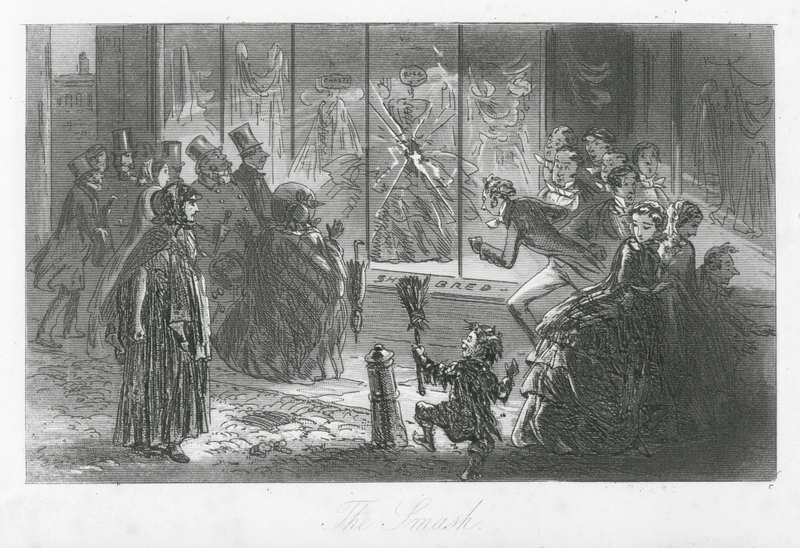 Strade di Londra: Lo schianto (incisione) da Hablot Knight (1815 92) Browne