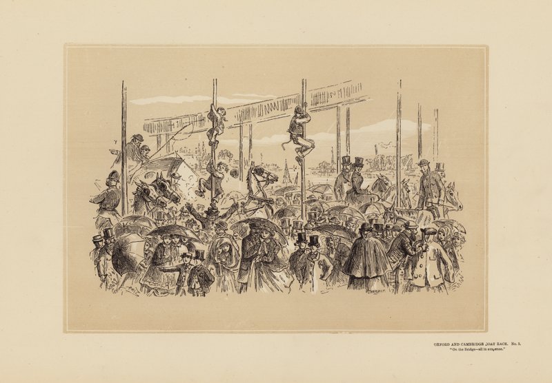 Regata Oxford e Cambridge, No 3, Sul ponte da Hablot Knight (1815 92) Browne
