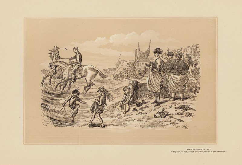 Schizzi al mare, n. 2, È così buono per le gambe da Hablot Knight (1815 92) Browne