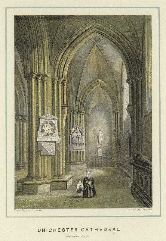 Cattedrale di Chichester, navata nord da Hablot Knight Browne