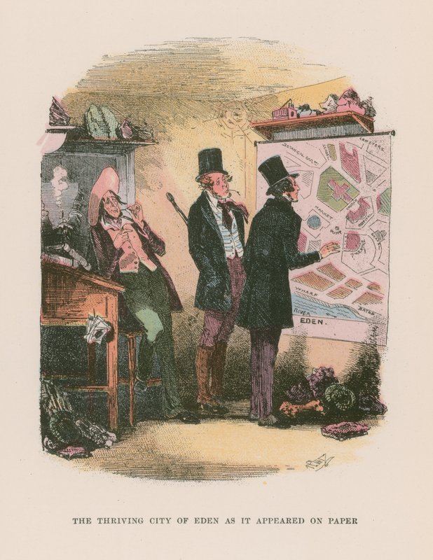 Illustrazione per Martin Chuzzlewit da Hablot Knight Browne