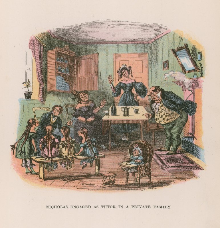 Illustrazione per Nicholas Nickleby da Hablot Knight Browne