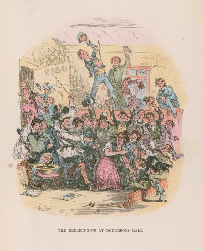 Illustrazione per Nicholas Nickleby da Hablot Knight Browne