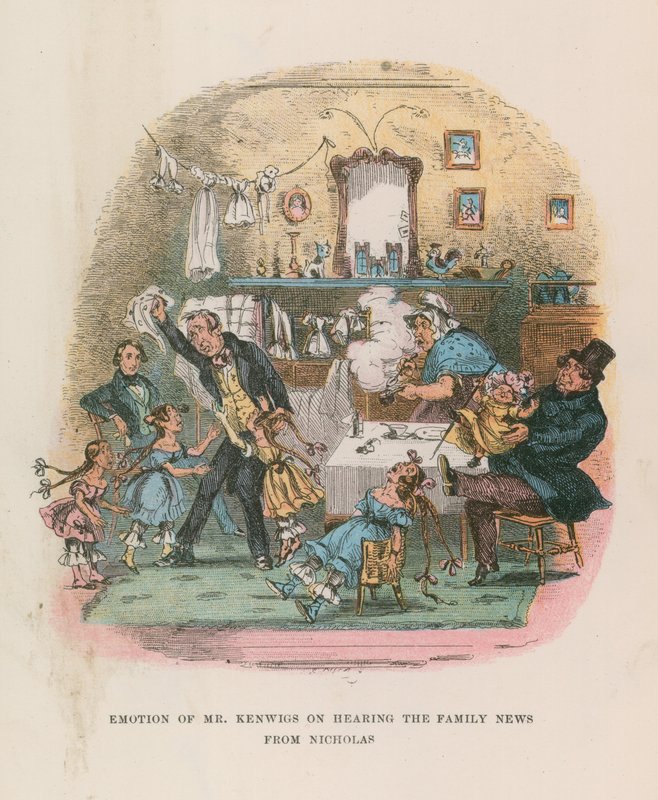 Illustrazione per Nicholas Nickleby da Hablot Knight Browne