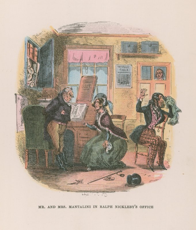 Illustrazione per Nicholas Nickleby da Hablot Knight Browne