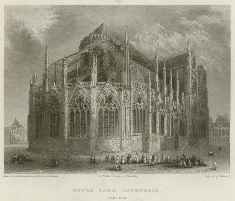 Cattedrale di Notre Dame, lato est da Hablot Knight Browne