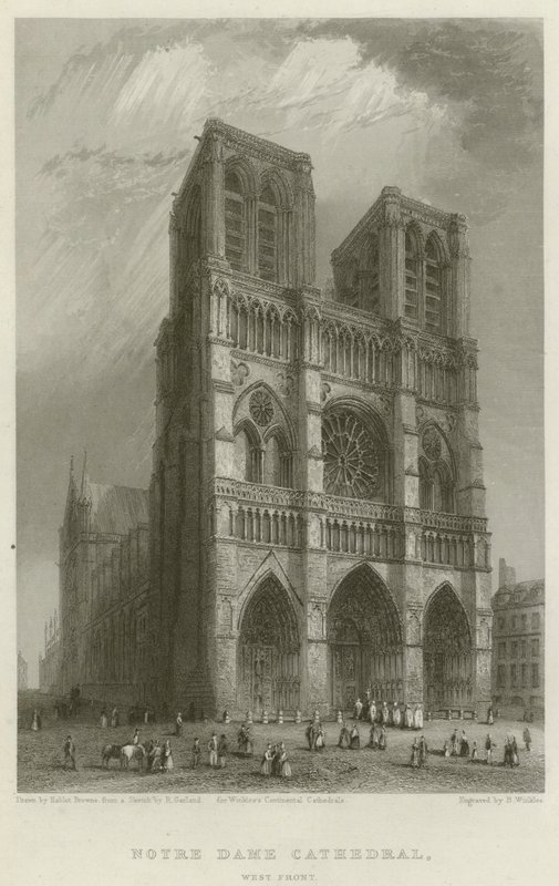Cattedrale di Notre Dame, facciata ovest da Hablot Knight Browne