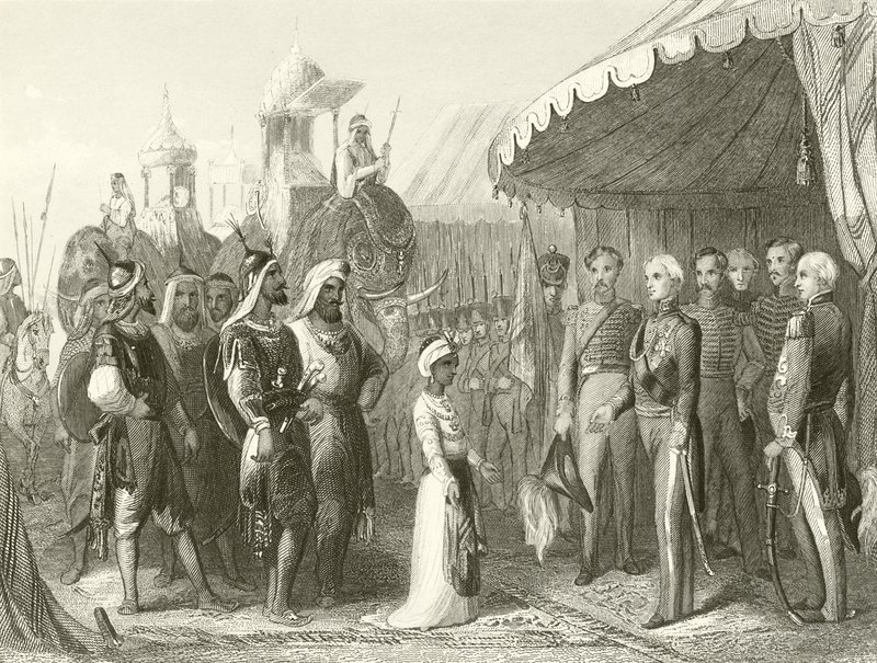 Sottomissione del Maharajah Dhuleep Singh a Sir Henry Hardinge da Hablot Knight Browne