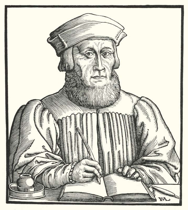 Johannes Aventinus, umanista rinascimentale bavarese, storico e filologo da Hanns Sebald Lautensack