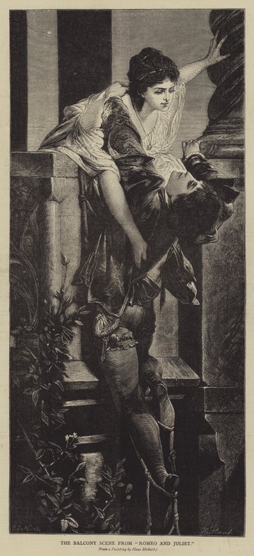 La scena del balcone da Romeo e Giulietta da Hans Makart