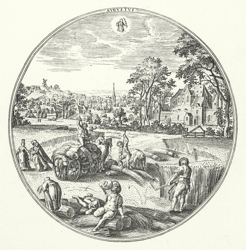Agosto (incisione) da Hans (after) Bol