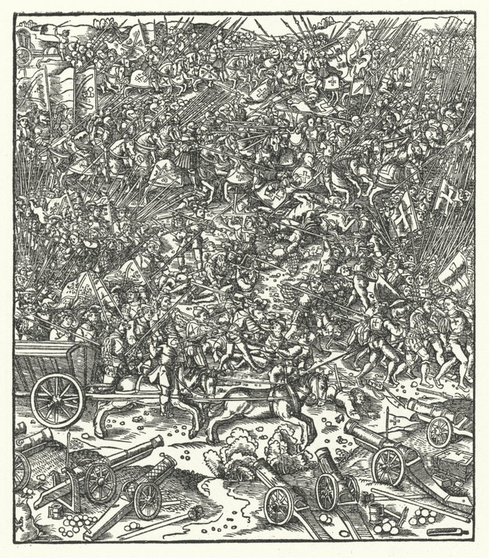 Battaglia di Guinegate, Francia, 7 agosto 1479 da Hans (after) Burgkmair
