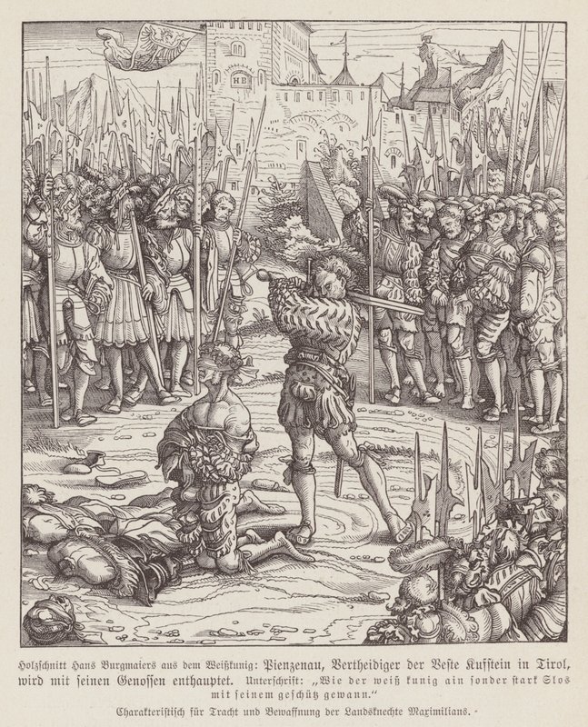 Esecuzione del Guardiano di Kufstein, Tirolo da Hans (after) Burgkmair