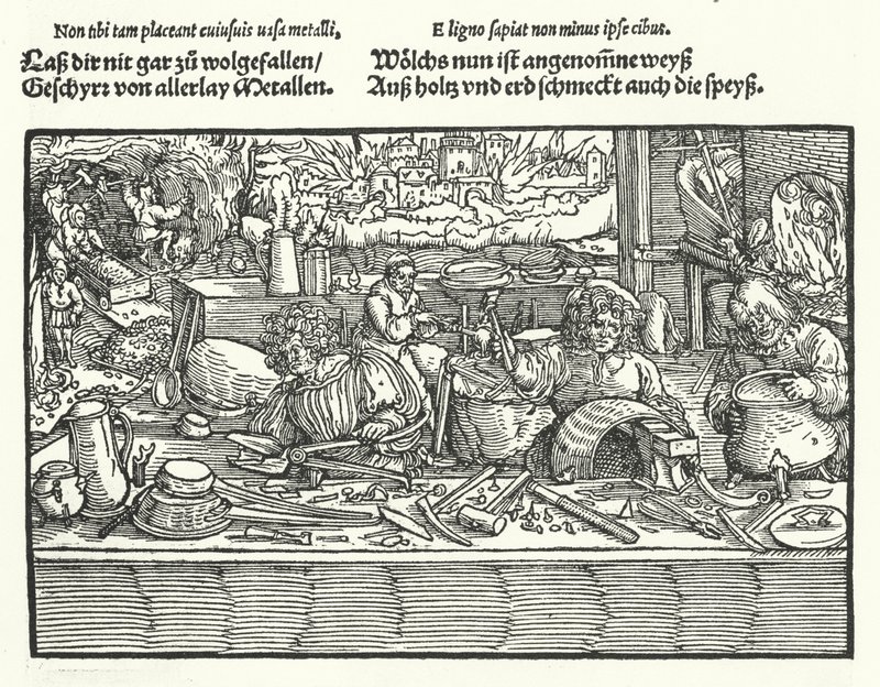 Il ramaio (incisione) da Hans (after) Burgkmair