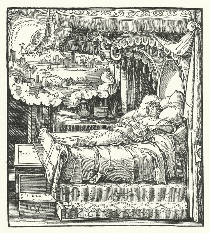 La visione della Sibilla (incisione) da Hans (after) Burgkmair