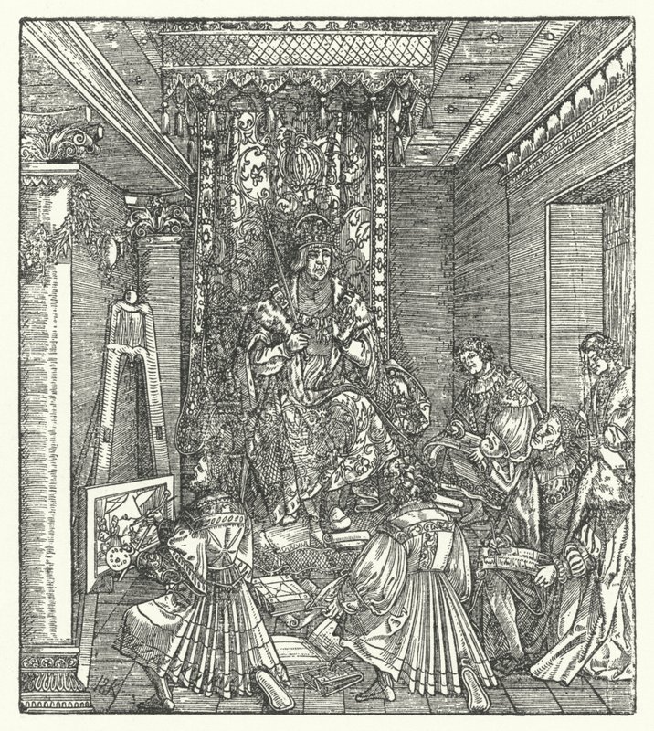 Il principe con i proclamatori della sua gloria da Hans (after) Burgkmair