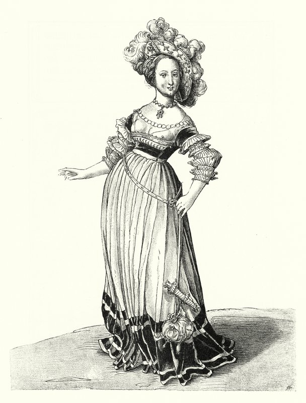 Costume di una donna di Basilea da Hans (after) Holbein the Younger