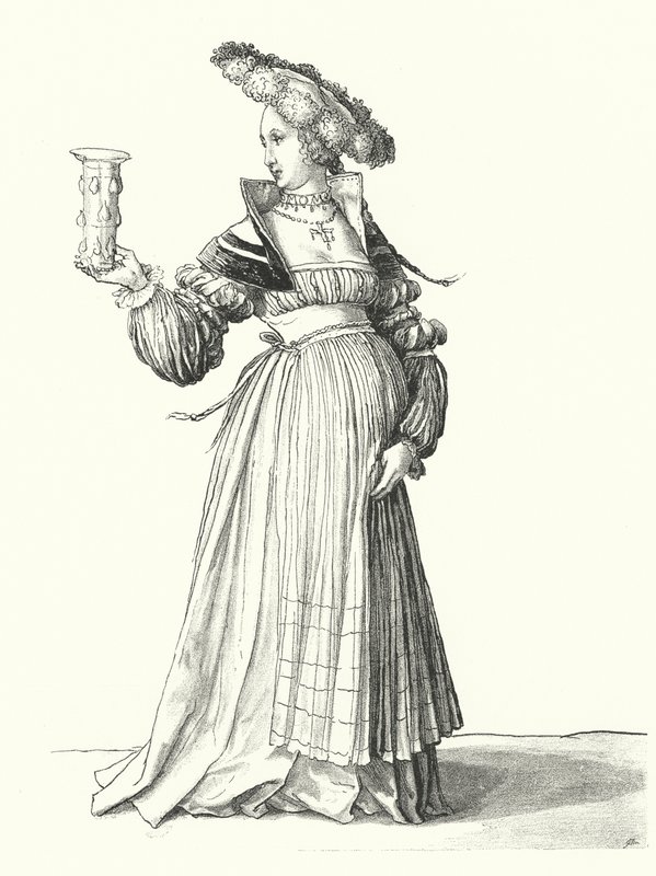 Costume di una donna di Basilea da Hans (after) Holbein the Younger