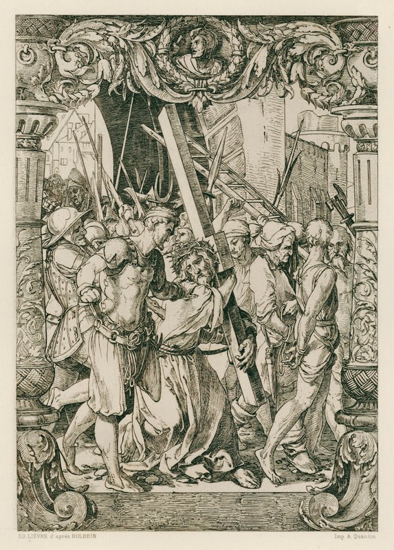 Gesù Cristo, salita al Calvario da Hans (after) Holbein the Younger