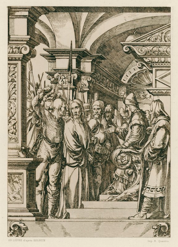 Gesù Cristo davanti a Caifa da Hans (after) Holbein the Younger