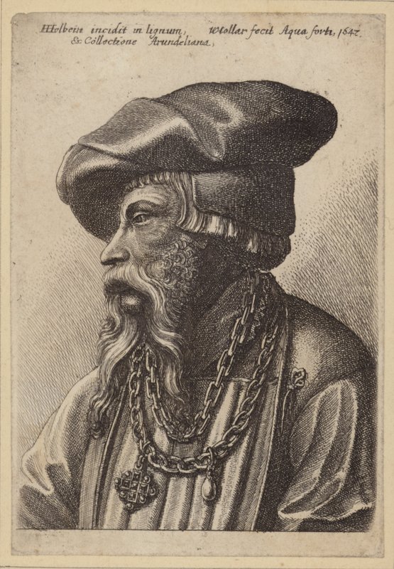 Uomo Barbuto con Collana a Catena da Hans Holbein der Jüngere