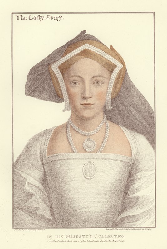 Frances Howard, Contessa di Surrey (acquatinta) da Hans Holbein der Jüngere