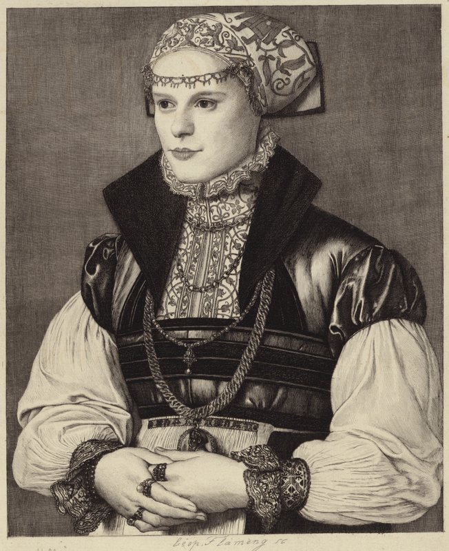 Ritratto di una donna in abiti del XVI secolo da Hans Holbein der Jüngere