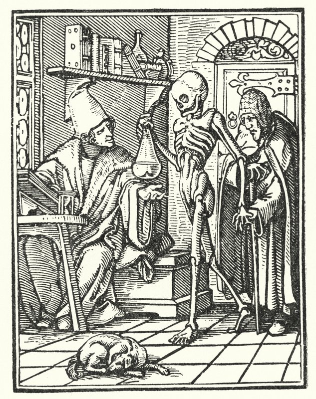 La morte e il medico da Hans Holbein der Jüngere