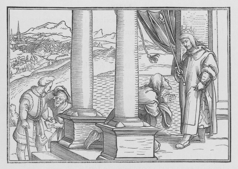Nathan rimprovera Davide con una parabola, 2 Samuele XII, 7 da Hans Holbein der Jüngere