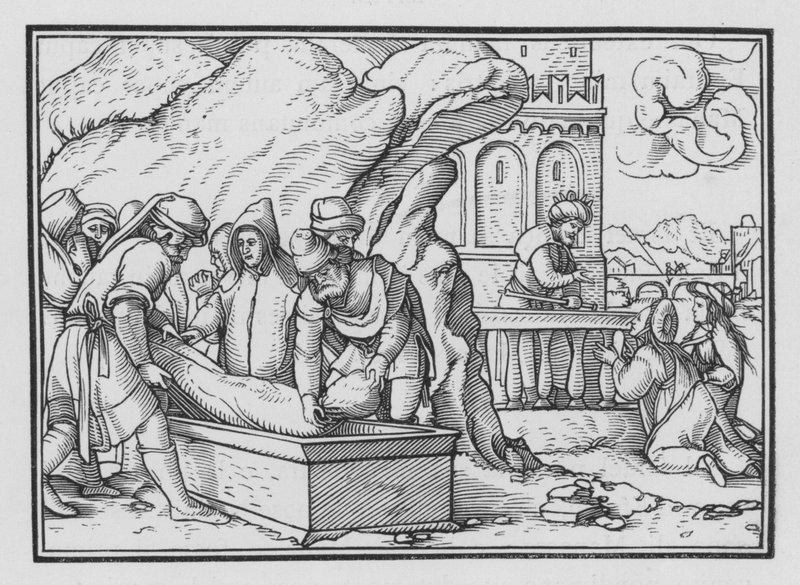 La morte di Giuseppe, Genesi L, 26 da Hans Holbein der Jüngere