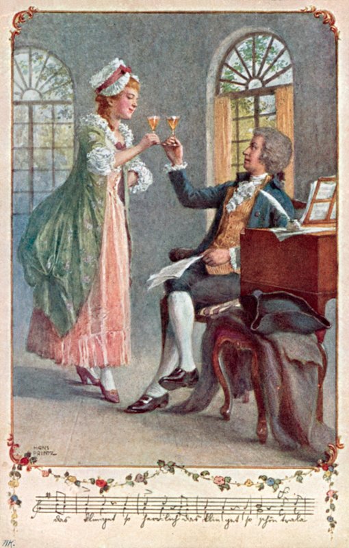 Mozart che lavora alla sua opera 