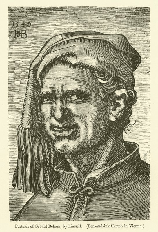 Autoritratto del pittore e incisore tedesco Sebald Beham da Hans Sebald Beham