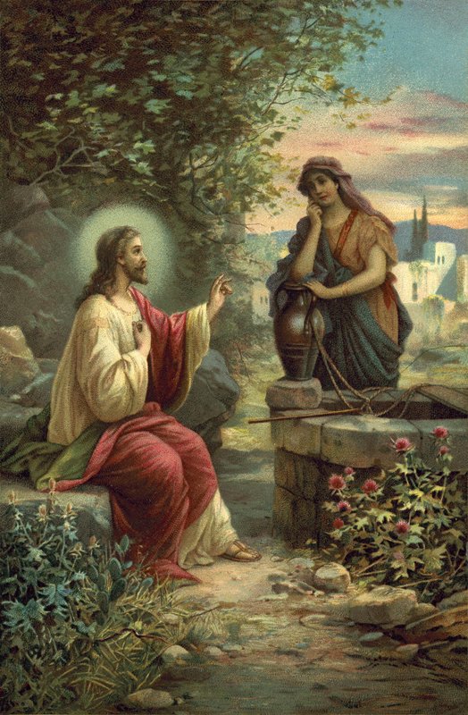 Cristo e la Samaritana da Hans Zatzka